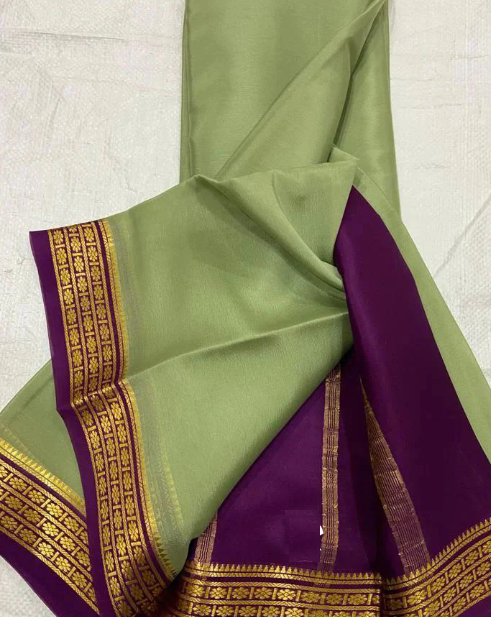 Olive Mysore Silk Sarees