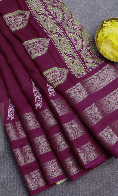 Pink Georgette Saree