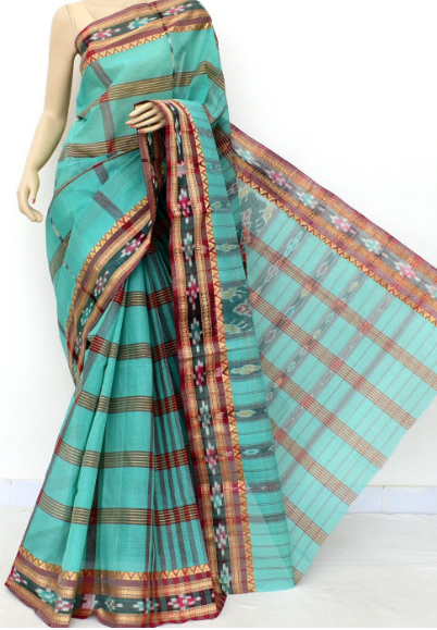 Tant Cotton Saree Green